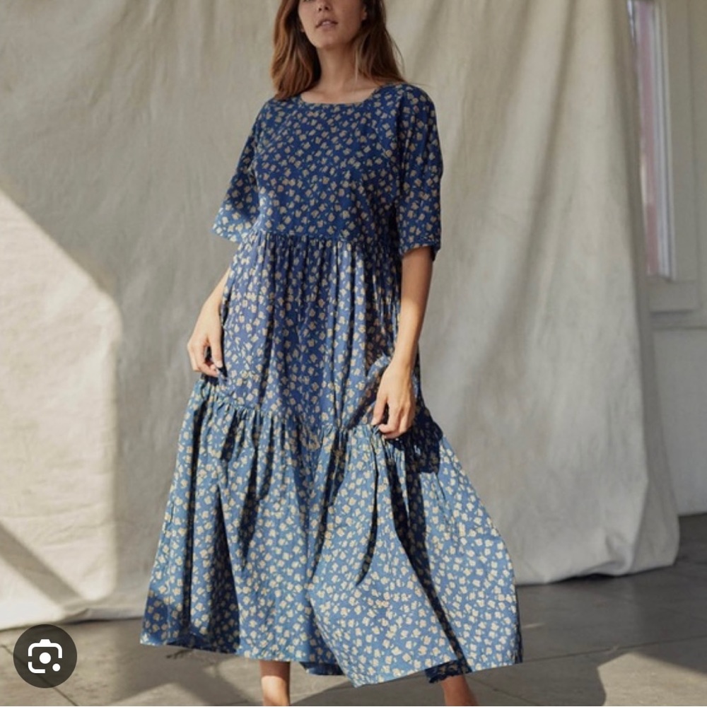Theo Dress in Navy Poppy